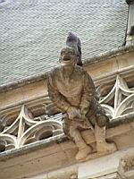 Blois, Chateau, Aile Louis XII, Gargouille, Homme